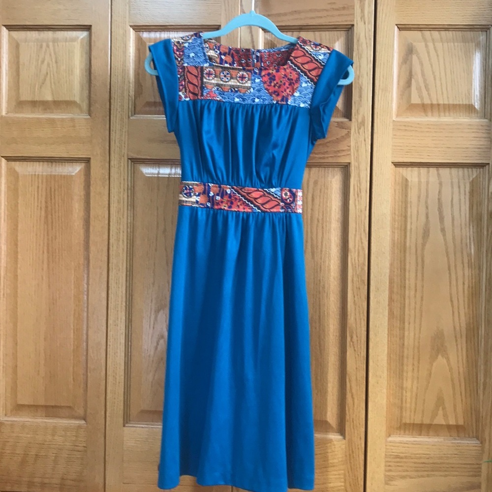 Vintage handmade 70s belted dress